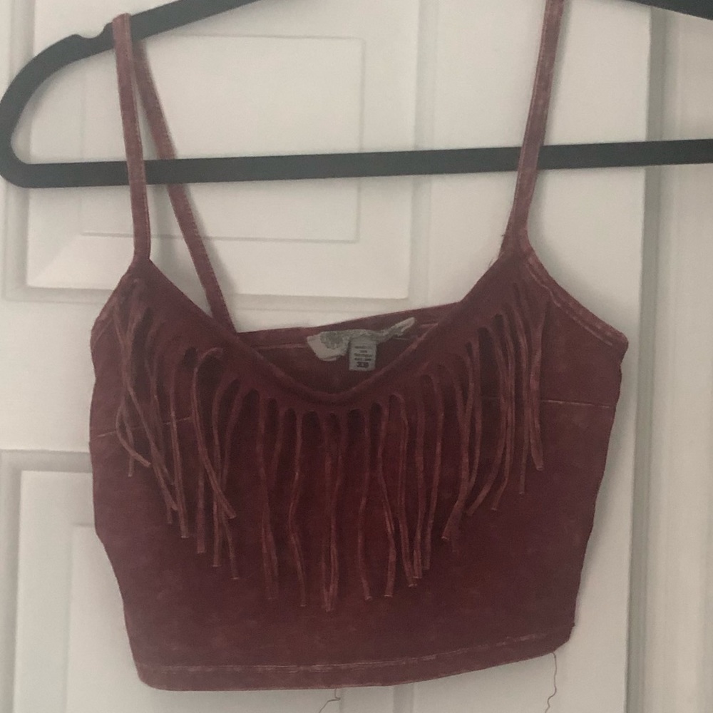Urban Outfitters Fringe Crop Top